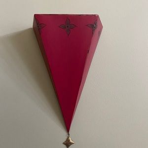 Red & gold metal sconces